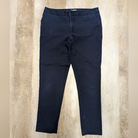 Karl Lagerfeld Paris Navy Blue Dress Pants Cropped
